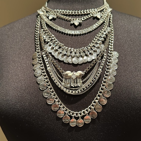 BCBGENERATION Layered Chain & Coin Necklace - Picture 6 of 11